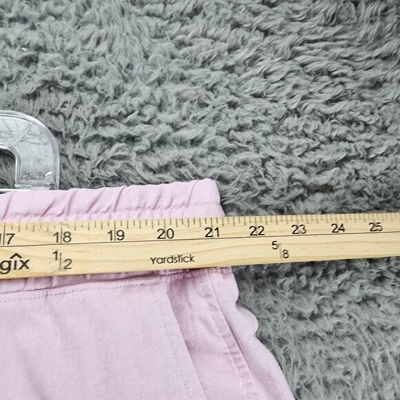 Gap Shorts Womens XXL Pink Linen Blend High Rise Drawstring *GUC* - Picture 3 of 11